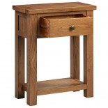 Dorset Rustic Oak Small 1 Drawer Console Table